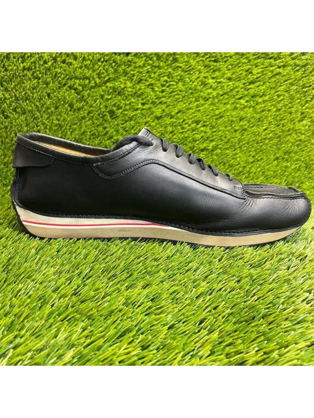 Bally Of Switzerland Mens Size 13 Black Casual Leather Oxford Shoes Sneakers